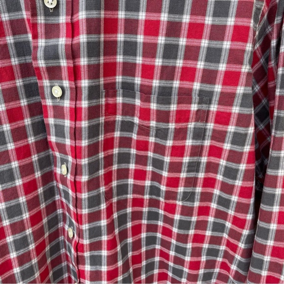 Jacob Miller Single Needle Shirt Mens M Red/Gray Plaid Wool Blend Button Down - Picture 4 of 7